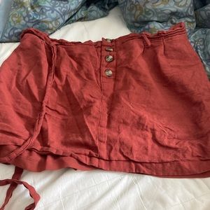 Orange cotton skirt wore but no stains